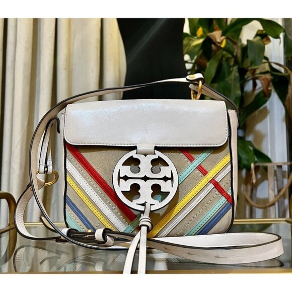 ♦️♦️ AUTHENTIC TORY BURCH MILLER STRIPED HANDBAG/CROSSBODY ♦️♦️ - Picture 3 of 11